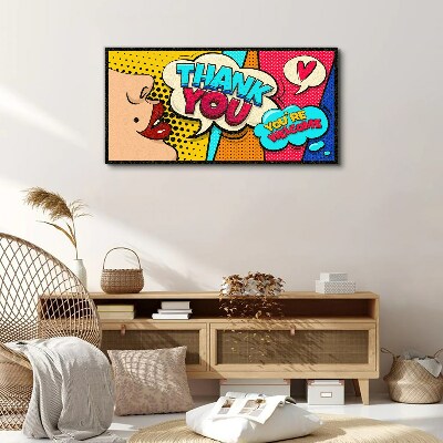 Tableau imprimé sur toile Pop Art : Expression de gratitude