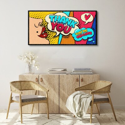 Tableau imprimé sur toile Pop Art : Expression de gratitude