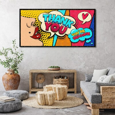Tableau imprimé sur toile Pop Art : Expression de gratitude