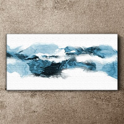 Tableau imprimé sur toile Vagues de l'océan dans des tons de bleu