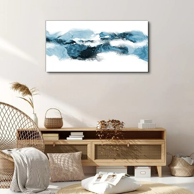 Tableau imprimé sur toile Vagues de l'océan dans des tons de bleu