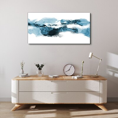 Tableau imprimé sur toile Vagues de l'océan dans des tons de bleu