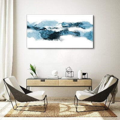 Tableau imprimé sur toile Vagues de l'océan dans des tons de bleu