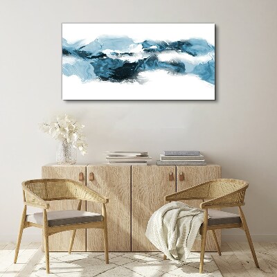 Tableau imprimé sur toile Vagues de l'océan dans des tons de bleu