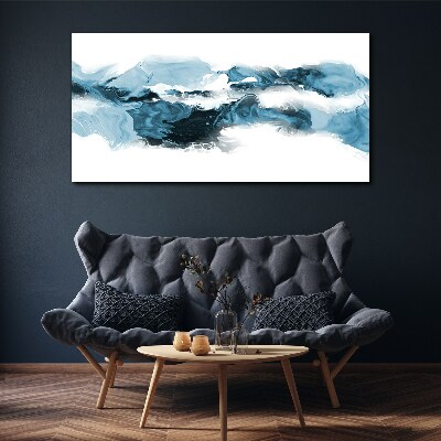 Tableau imprimé sur toile Vagues de l'océan dans des tons de bleu