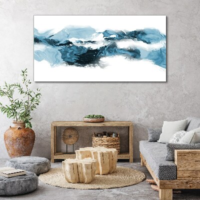 Tableau imprimé sur toile Vagues de l'océan dans des tons de bleu