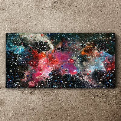 Tableau sur toile Une explosion cosmique de couleurs