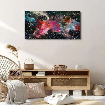 Tableau sur toile Une explosion cosmique de couleurs