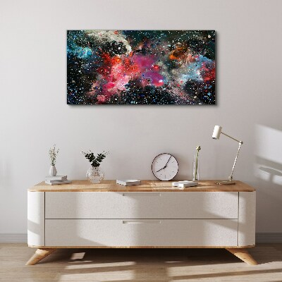 Tableau sur toile Une explosion cosmique de couleurs