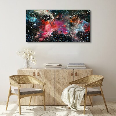 Tableau sur toile Une explosion cosmique de couleurs