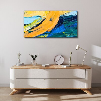 Tableau sur toile Une vague de couleurs en mouvement