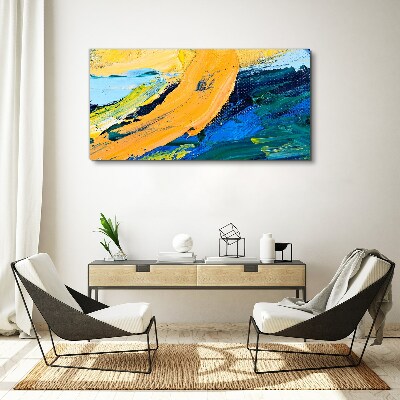 Tableau sur toile Une vague de couleurs en mouvement