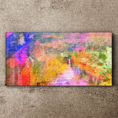 Tableau sur toile Paysage abstrait coloré