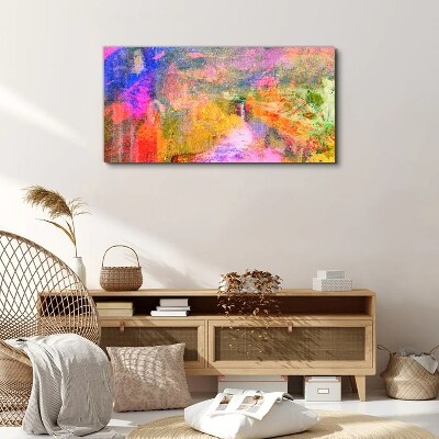 Tableau sur toile Paysage abstrait coloré