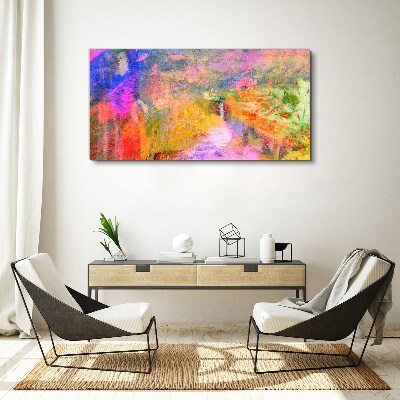 Tableau sur toile Paysage abstrait coloré