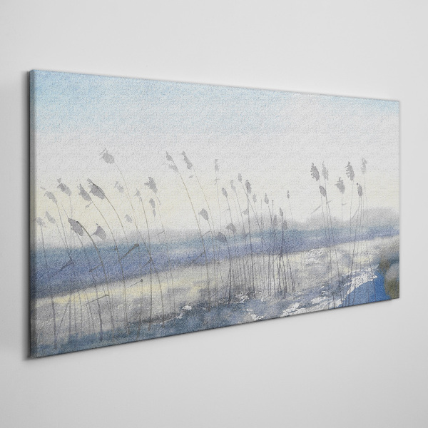 Tableau sur toile Un paysage paisible avec des herbes