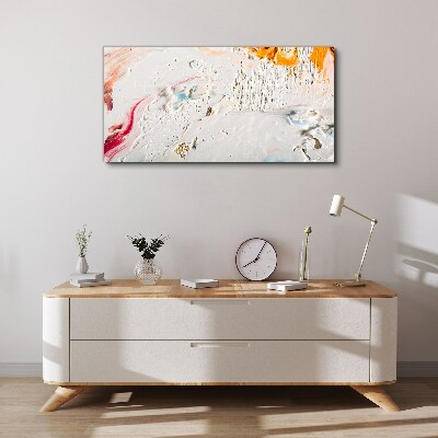 Tableau toile imprimée Composition abstraite de couleurs et de textures