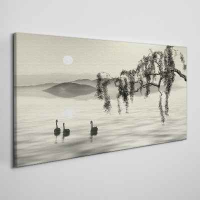 Tableau sur toile Silence au bord de l'eau