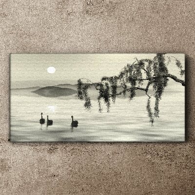 Tableau sur toile Silence au bord de l'eau