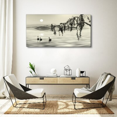 Tableau sur toile Silence au bord de l'eau