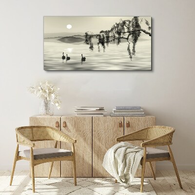 Tableau sur toile Silence au bord de l'eau