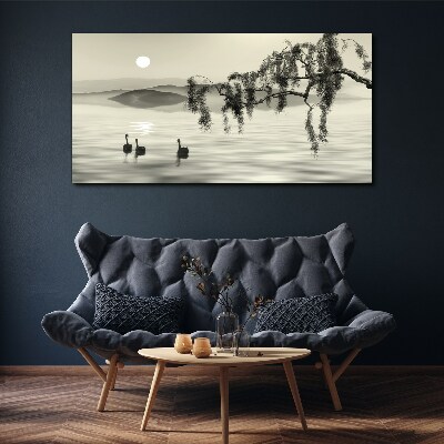 Tableau sur toile Silence au bord de l'eau