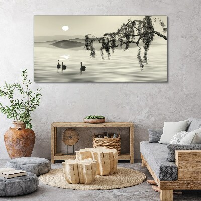 Tableau sur toile Silence au bord de l'eau