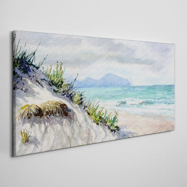Tableau sur toile Paysage de plage avec dunes