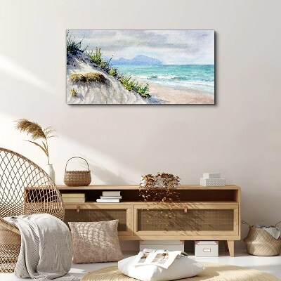 Tableau sur toile Paysage de plage avec dunes