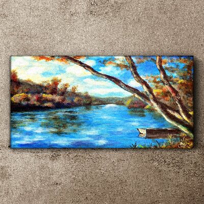 Tableau imprimé sur toile Un paysage paisible au bord de la rivière