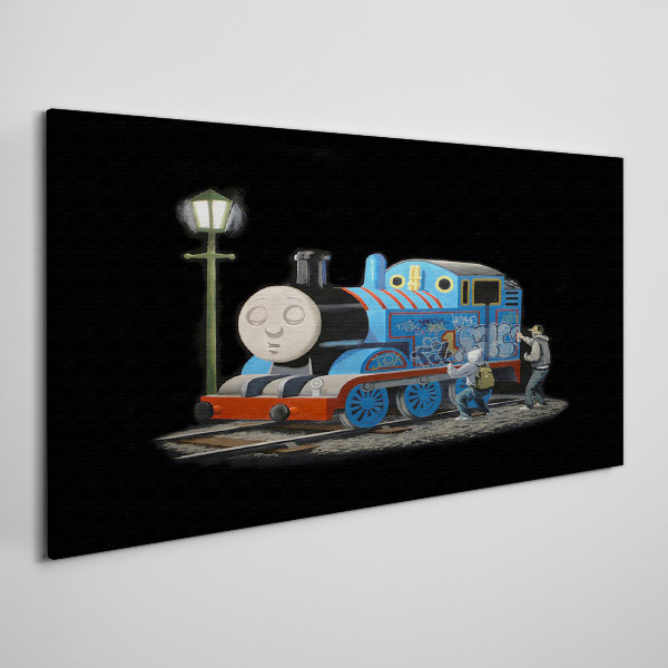 Tableau imprimé sur toile Thomas et ses amis la nuit