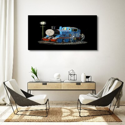 Tableau imprimé sur toile Thomas et ses amis la nuit
