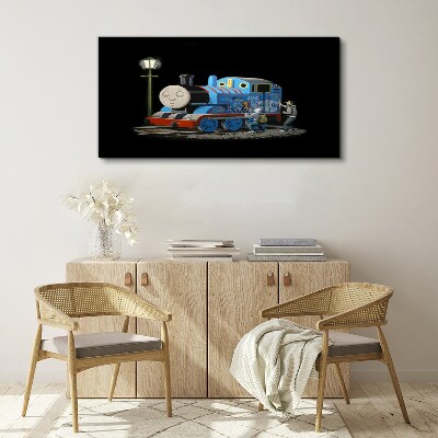Tableau imprimé sur toile Thomas et ses amis la nuit