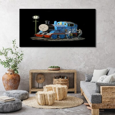 Tableau imprimé sur toile Thomas et ses amis la nuit