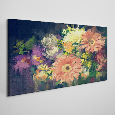 Tableau sur toile Une explosion florale de couleurs