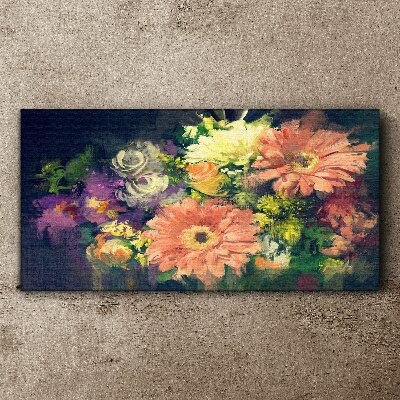 Tableau sur toile Une explosion florale de couleurs