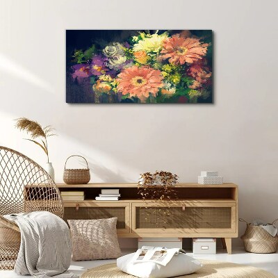 Tableau sur toile Une explosion florale de couleurs