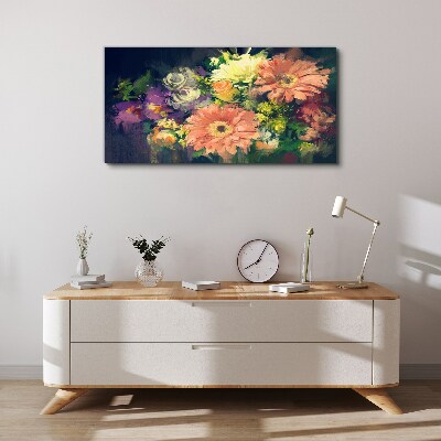 Tableau sur toile Une explosion florale de couleurs