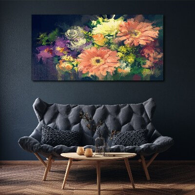 Tableau sur toile Une explosion florale de couleurs