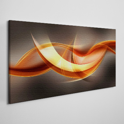 Tableau toile imprimée Vagues dynamiques de couleurs chaudes