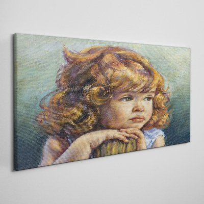 Tableau imprimé sur toile Une fille réfléchie aux cheveux roux