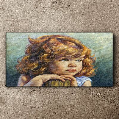 Tableau imprimé sur toile Une fille réfléchie aux cheveux roux