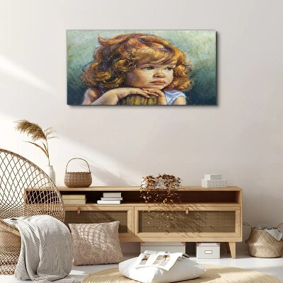 Tableau imprimé sur toile Une fille réfléchie aux cheveux roux
