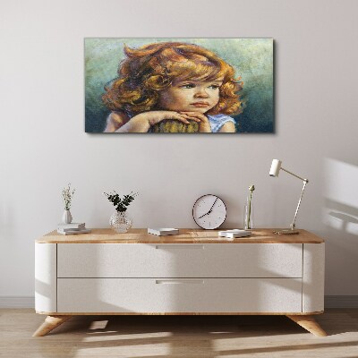 Tableau imprimé sur toile Une fille réfléchie aux cheveux roux