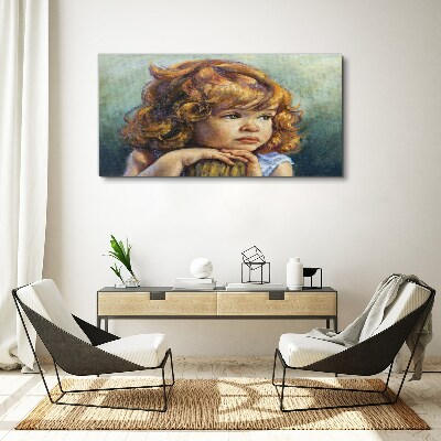 Tableau imprimé sur toile Une fille réfléchie aux cheveux roux