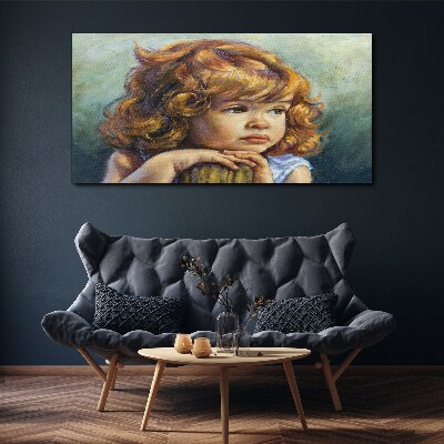 Tableau imprimé sur toile Une fille réfléchie aux cheveux roux