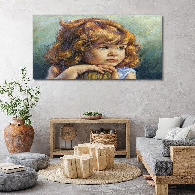 Tableau imprimé sur toile Une fille réfléchie aux cheveux roux