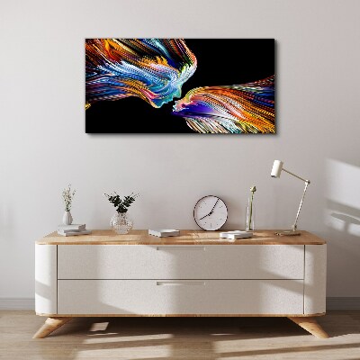 Tableau sur toile Les couleurs de l'amour et des émotions