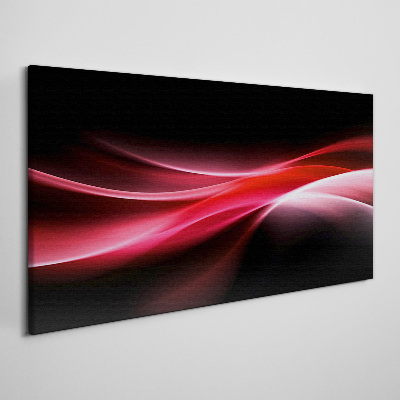 Tableau toile imprimée Vagues dynamiques de rouge et de noir