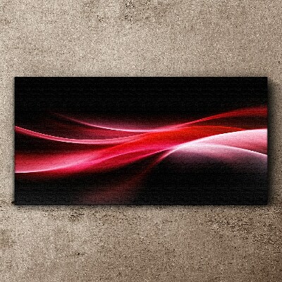 Tableau toile imprimée Vagues dynamiques de rouge et de noir